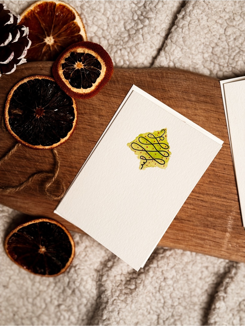 Christmas tree - Holiday - Watercolor Greetings Cards